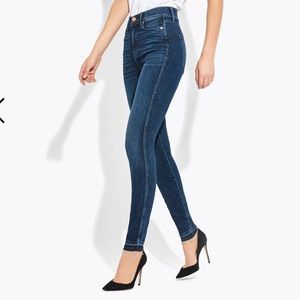 AYR Hi-Rise Skinny Jeans; 25 W 30 L high-waisted dark denim; Never Worn!